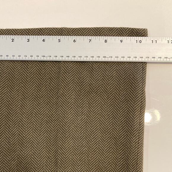 NWT LAUREN RALPH LAUREN Pants Women 14 Vintage Virgin-Wool Herringbone Brown - Picture 13 of 13